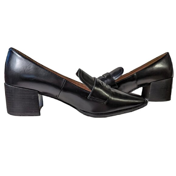 Linea Paolo Miramar Black Leather Penny Loafers - New without Box - Picture 2 of 6